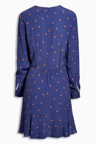 Cobalt Ladybird Print Dress